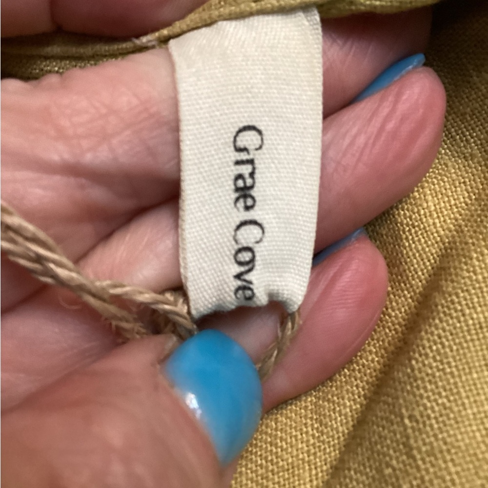 Grae Cove NWOT Gwyneth Linen Wrap Midi Dress - Picture 5 of 9